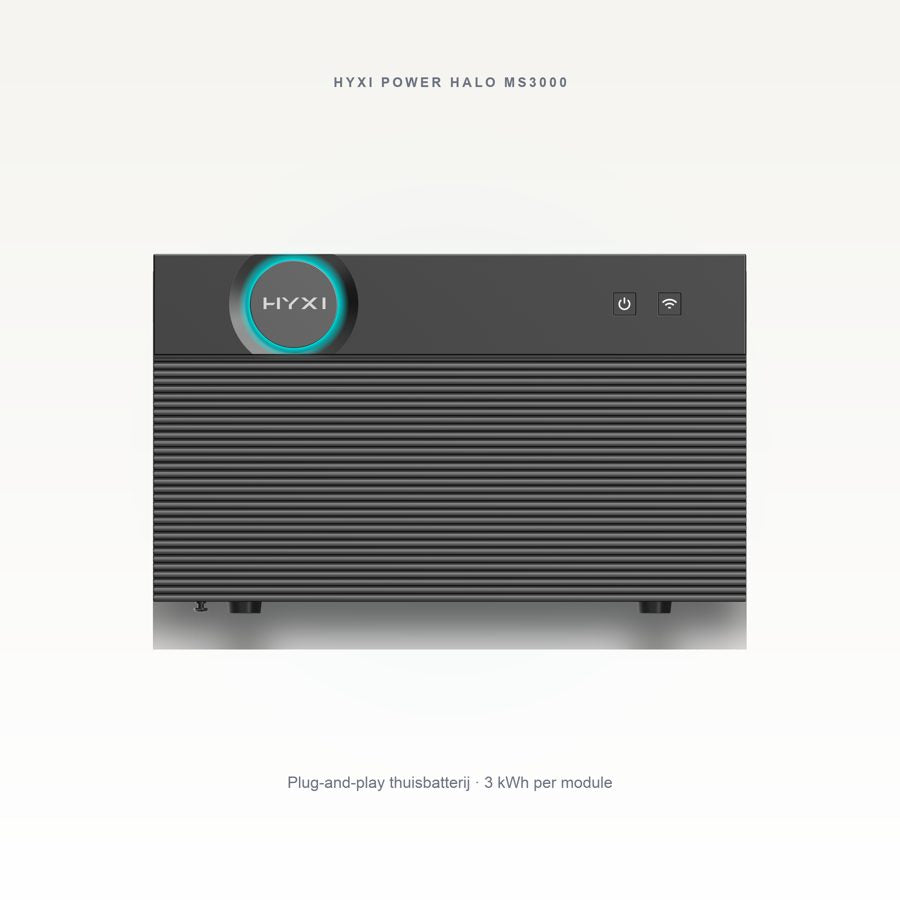HYXI Power Halo MS3000 thuisbatterij — vooraanzicht